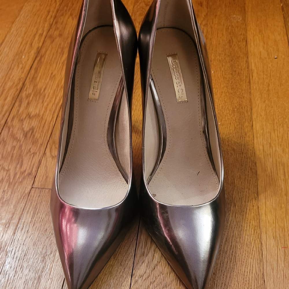 Louise et Cie Shiny Metallic Copper-ish Heels